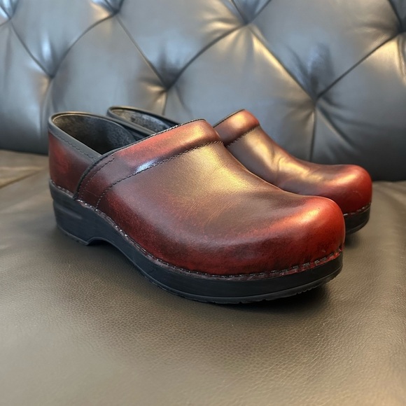 Dansko Dark Leather Clogs - Picture 6 of 7